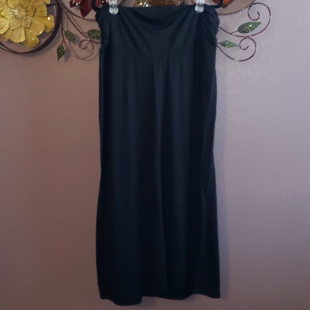Black maternity maxi skirt